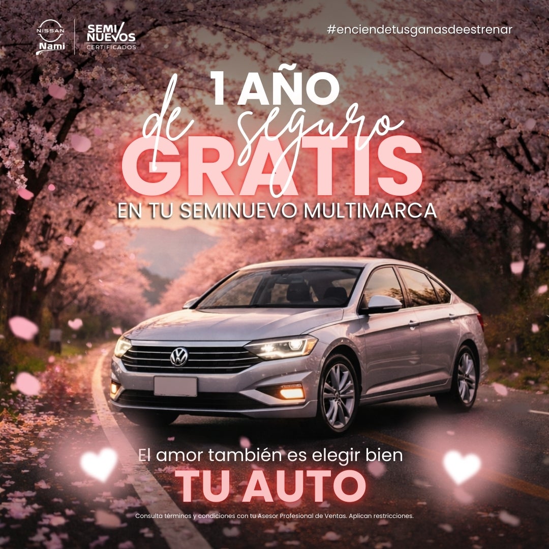 Estrena un seminuevo con seguro gratis